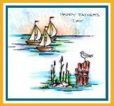 Sailboat Seagull Card